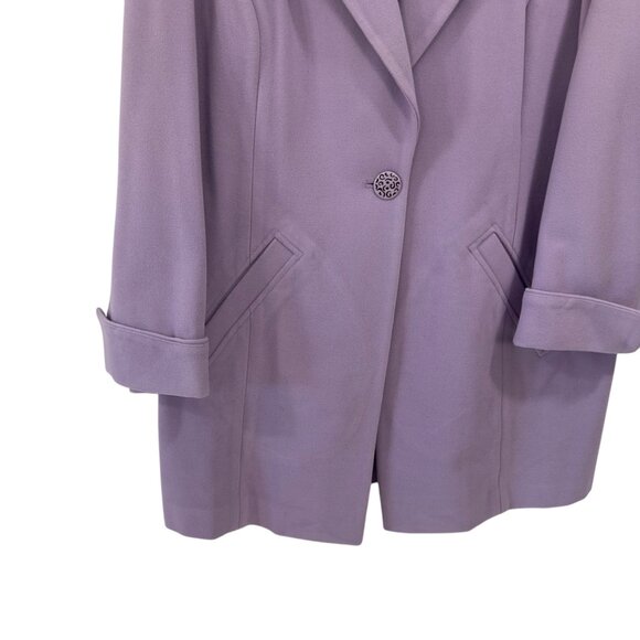 Chicos Womens Lavender Peacoat Size 2 12/14 Polyester/Nylon - Picture 10 of 14